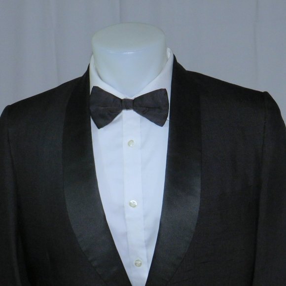 Rogers Peet Vintage Matka Silk Black Shawl Collar One Button Tuxedo 38S - Picture 5 of 14